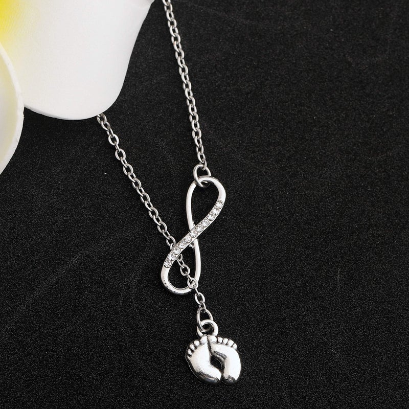 BNQL Baby Feet Lariat Necklace New Mom Necklace New Baby Gift (baby feet) - Image 5